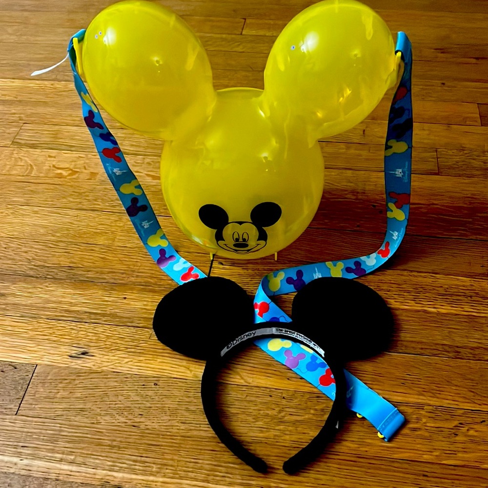 Authentic Disneyland popcorn container and Disney Mickey Mouse ears